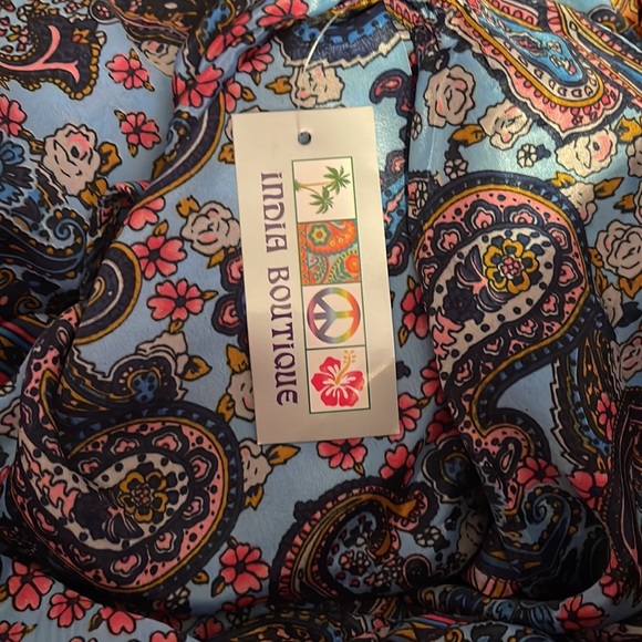 Gypsy Boho Hippie FREESIZE ROMPER.  BL/RD 13.   12475 - Picture 3 of 3